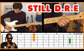 Still D.R.E (Dr. Dre ft Snoop Dog) GUITAR ANIMATED TUTORIAL in 1 minute
